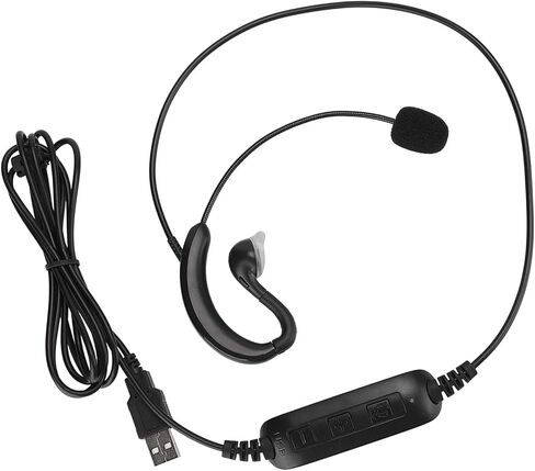 Pissente USB Ear Hook Headset for Computer, Noise Isolating in Kuwait