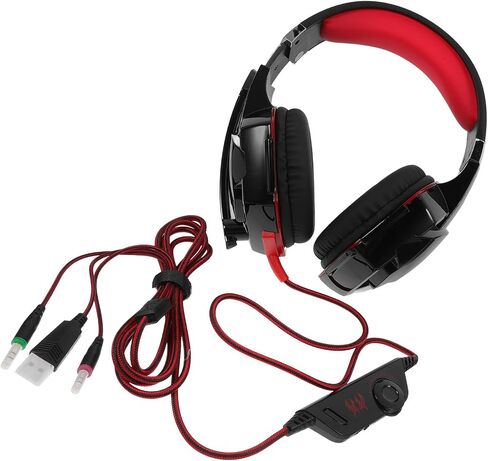 USB Gaming Headset with Mic and LED Lights for Laptop Games in Kuwait