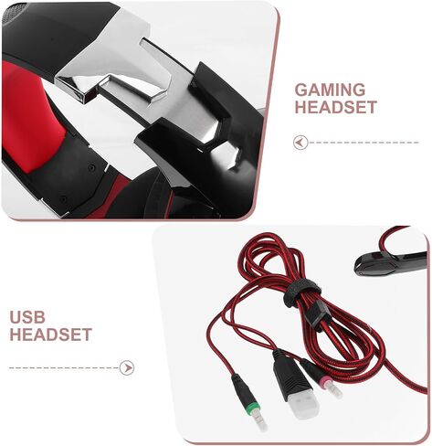 USB Gaming Headset with Mic and LED Lights for Laptop Games in Kuwait