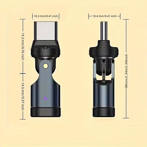 240W Fast Charging 540° Rotating USB C Adapter - Type-C to Type-C, Converter with Chip, for Laptops, Tablets & Phones in Kuwait