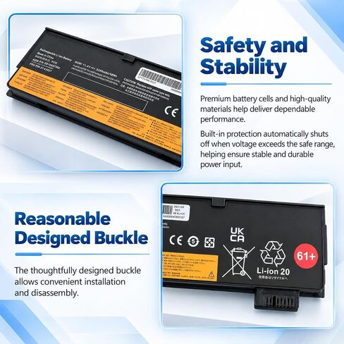 61+ 58Wh 01AV427 Laptop Battery for Lenovo ThinkPad T470 T480 in Kuwait