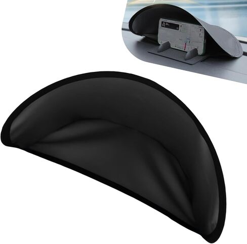 Cell Phone Sun Shade, Foldable Portable Car Dashboard Phone Sunshade, Anti-glare Smartphone Sunscreen, Car Interior Accessories (Black) in Kuwait
