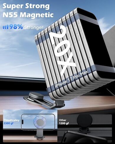 Tesla Phone Mount for Model 3/Y/S/X/Cybertruck, Magnetic MagSafe Car Holder in Kuwait