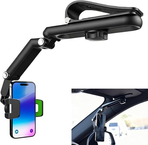 vvag Sun Visor Car Phone Holder, 1080° Rotating Foldable Cell Phone Mount in Kuwait