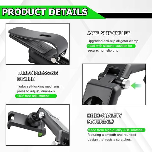 vvag Sun Visor Car Phone Holder, 1080° Rotating Foldable Cell Phone Mount in Kuwait