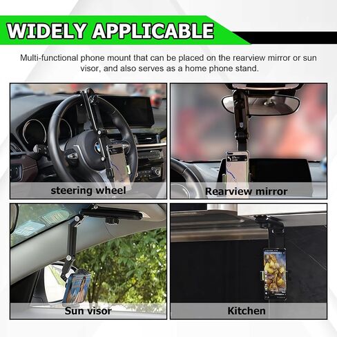 vvag Sun Visor Car Phone Holder, 1080° Rotating Foldable Cell Phone Mount in Kuwait