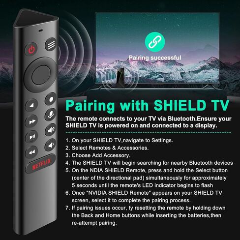 P3700 Replacement Backlit Voice Remote Control Compatible with NVIDIA Shield Android TV & Shield Android TV Pro 4K HDR Streaming Player, Customizable Menu Buttons, Motion-Activated,and IR Function. in Kuwait