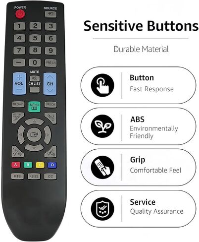Replacement Remote Controller use for LN32D405E3D LN32D403E2DXZASP03 LN32D403E4D LN32D403E4DX LN32D405E3DXZA Samsung TVs in Kuwait