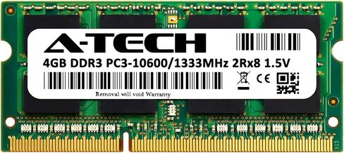 A-Tech 4GB RAM Replacement for Samsung M471B5273DH0-CH9 | DDR3 1333MHz PC3-10600 2Rx8 1.5V SODIMM 204-Pin Memory Module in Kuwait