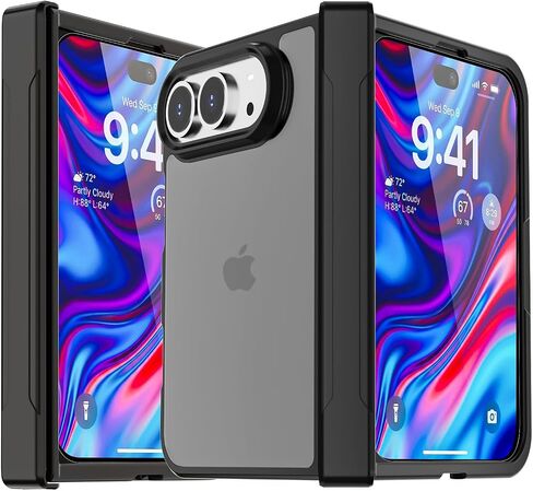 AICase for iPhone Duo Case,Fold Matte Translucent Hinge Protection in Kuwait