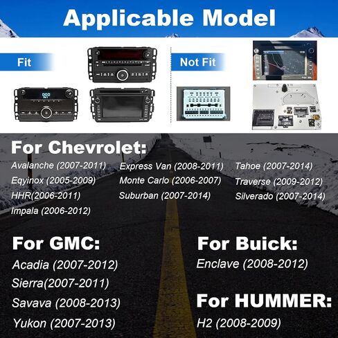 Android 14 Car Radio Stereo for Chevy Silverado/GMC Sierra/Buick/Chevrolet, Apply Carplay Android Auto 7 Inch QLED IPS Touchscreen Head Unit with GPS Navigation Bluetooth WiFi SWC 4GB RAM 64GB ROM in Kuwait