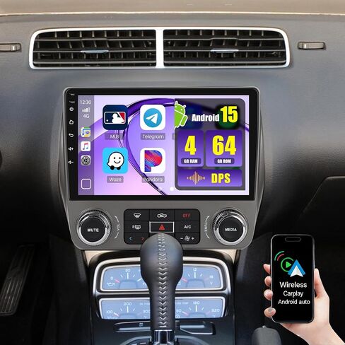 4+64G 9'' Android 15 Car Stereo for Chevy Camaro 2010-2015 in Kuwait