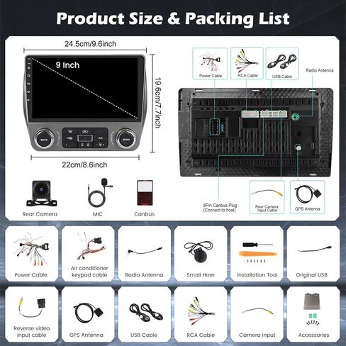 4+64G 9'' Android 15 Car Stereo for Chevy Camaro 2010-2015 in Kuwait