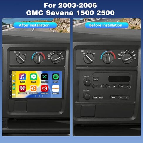 Double Din Car Stereo Radio Upgraded for 2003-2006 GMC Savana 1500 2500 in Kuwait