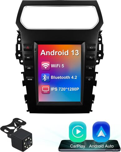 2+32G 10.4-inch Android 13 Car Stereo for Ford Explorer 2011-2019 IPS Touchscreen Screen Car Radio with Carplay & Android Auto Support Backup Camera GPS FM Navi BT SWC in Kuwait