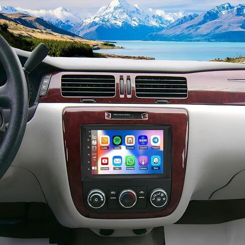 Android 13 Car Radio Stereo for Chevy Chevrolet Impala 2006-2013 Upgrade 7inch IPS Touch Screen Head Unit Wireless CarPlay Android Auto Mirror Link Bluetooth GPS Navi WiFi FM RDS SWC Backup Camera in Kuwait