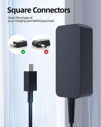 Superer 33W UL Listed AC Charger Adapter Fit for Asus Eeebook X205 X205T X205TA X206HA X206H X206 E202S E202SA E202 E205SA E205S E205 L205SA L205S L205, TP200 TP200S TP200SA ADP-33AW Laptop Power Cord in Kuwait