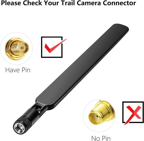 Cellular LTE Trail Camera Replacement RP-SMA Male Antenna Booster for Tactacam Reveal X,XB,X-PRO,X Gen,Spypoint Link Micro Stealth Cam Fusion Revolver Trail Camera（Pack of 2，Slinkdsco in Kuwait