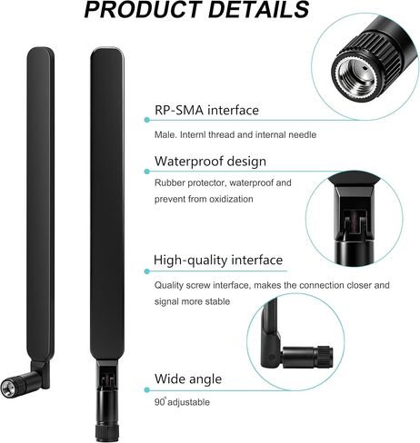 Cellular LTE Trail Camera Replacement RP-SMA Male Antenna Booster for Tactacam Reveal X,XB,X-PRO,X Gen,Spypoint Link Micro Stealth Cam Fusion Revolver Trail Camera（Pack of 2，Slinkdsco in Kuwait