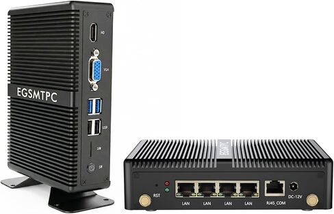 Firewall Mini PC, Intel J1900 4-Port i210 Router, 4GB RAM 64GB SSD in Kuwait