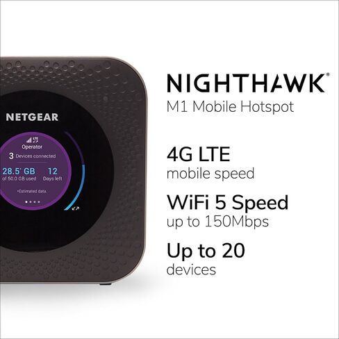 Netgear Nighthawk MR1100 4G LTE Mobile Hotspot Router (AT&T GSM Unlocked)(Steel Gray) in Kuwait