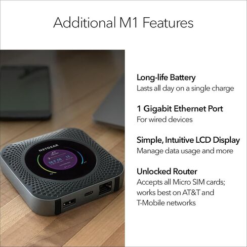 Netgear Nighthawk MR1100 4G LTE Mobile Hotspot Router (AT&T GSM Unlocked)(Steel Gray) in Kuwait