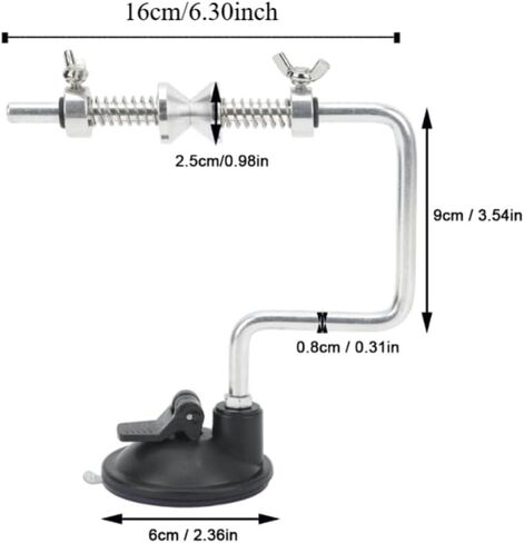 Spooler with Suction Cup - Aluminum Alloy Adjustable Reel Winding Tool for Spinning & Casting Reels, Portable Spooling Station System (16cm/6.3in)‌ in Kuwait