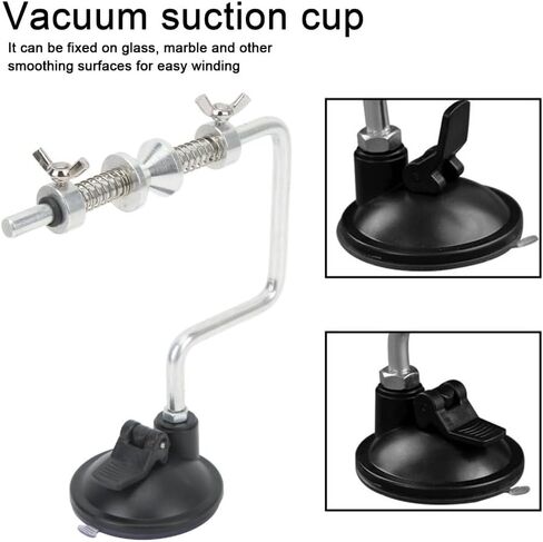 Spooler with Suction Cup - Aluminum Alloy Adjustable Reel Winding Tool for Spinning & Casting Reels, Portable Spooling Station System (16cm/6.3in)‌ in Kuwait