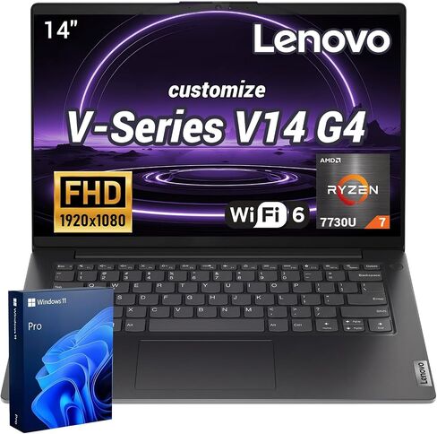 Lenovo V14 FHD AMD Ryzen 7 7730U Business Laptop, 16GB DDR4 + 512GB SSD in Kuwait