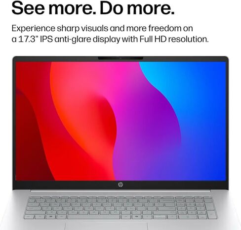 HP OmniBook 3 Business Laptop 17.3" FHD IPS Touchscreen AMD 6-core Ryzen 5 130 16GB RAM 1TB SSD Backlit Type-c FHD Privacy Camera Long-Lasting Battery Win11Pro ICP Acc in Saudi Arabia