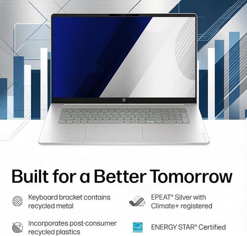 HP OmniBook 3 Business Laptop 17.3" FHD IPS Touchscreen AMD 6-core Ryzen 5 130 16GB RAM 1TB SSD Backlit Type-c FHD Privacy Camera Long-Lasting Battery Win11Pro ICP Acc in Saudi Arabia