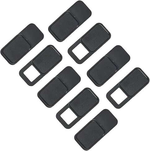 Oval Shaped Plastic Webcam Cover Slider for Laptops Computers 9Pcs Black in Kuwait