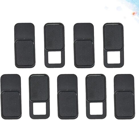 Oval Shaped Plastic Webcam Cover Slider for Laptops Computers 9Pcs Black in Kuwait