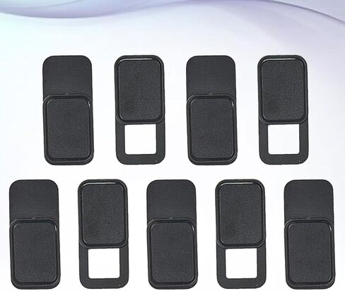 Oval Shaped Plastic Webcam Cover Slider for Laptops Computers 9Pcs Black in Kuwait