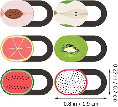 Alipis 6pcs Laptop Camera Cover Slide Privacy Protection Abs Material Decorative Webcam Covers for Computer Security Patterns in Kuwait