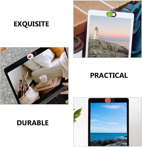 Alipis 6pcs Laptop Camera Cover Slide Privacy Protection Abs Material Decorative Webcam Covers for Computer Security Patterns in Kuwait