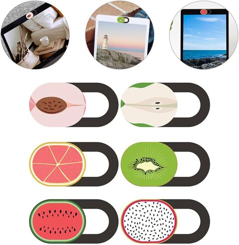 Alipis 6pcs Laptop Camera Cover Slide Privacy Protection Abs Material Decorative Webcam Covers for Computer Security Patterns in Kuwait