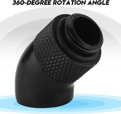 360-Degree Rotation Fitting, Premium Black G1/4" Thread Adapter in Kuwait