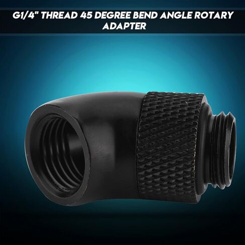 360-Degree Rotation Fitting, Premium Black G1/4" Thread Adapter in Kuwait