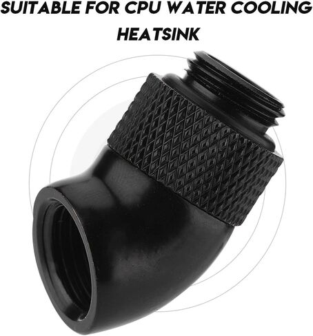 360-Degree Rotation Fitting, Premium Black G1/4" Thread Adapter in Kuwait