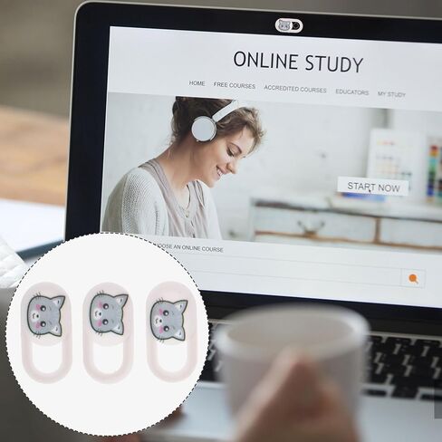 3pcs Webcam Covers ABS Privacy Shutters for Computers in Kuwait