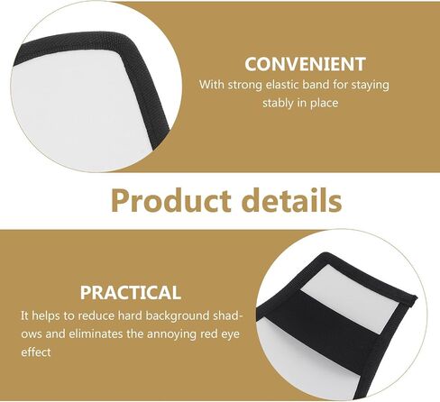 Silver White Flash Diffuser Reflector for Speedlight, Two Sides in Kuwait