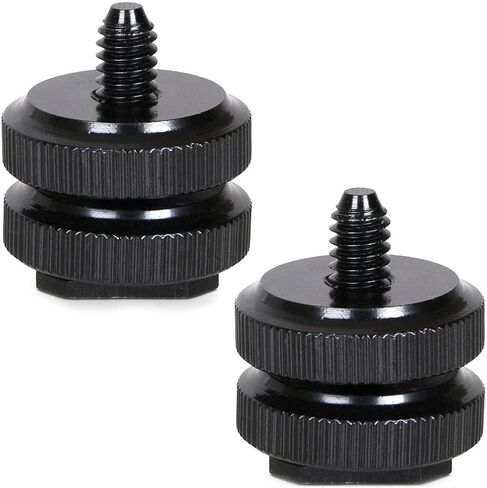 4pcs /4 Inch-20 Hot Shoe Mount Adapter, Aluminum Alloy, Black in Kuwait