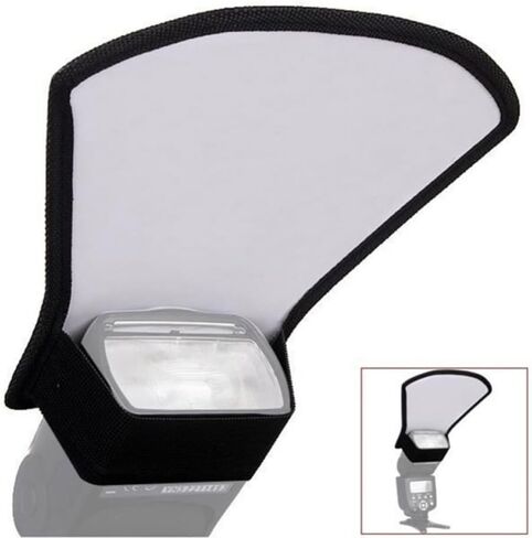 Universal Flash Diffuser Reflector Silver White for Speedlights 2pcs in Kuwait