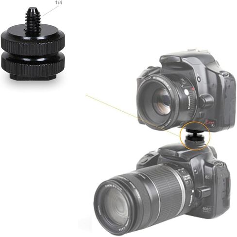 4pcs /4 Inch-20 Aluminum Alloy Hot Shoe Mount Adapter with Two Nuts in Kuwait
