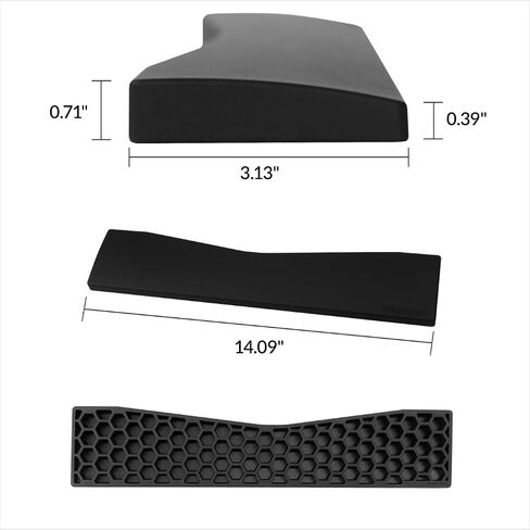 Keychron Silicone Wrist & Palm Rest, 14.09" for 65% Alice Layout Mechanical Keyboards Q8 / V8 Series – Full Honeycomb Anti-Slip Base, Smooth & Washable, Typing Support in Kuwait