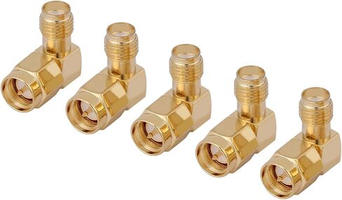 5 Pcs SMA Male to Female Right Angle Connector High Reliability RF in Kuwait