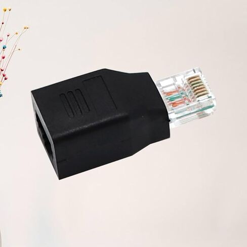 MAGICLULU Black Rj45 Male to Female Adapter PVC Connector for Network Cable in Kuwait