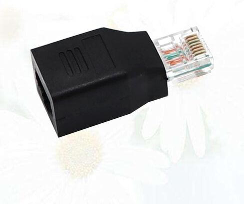 MAGICLULU Black Rj45 Male to Female Adapter PVC Connector for Network Cable in Kuwait
