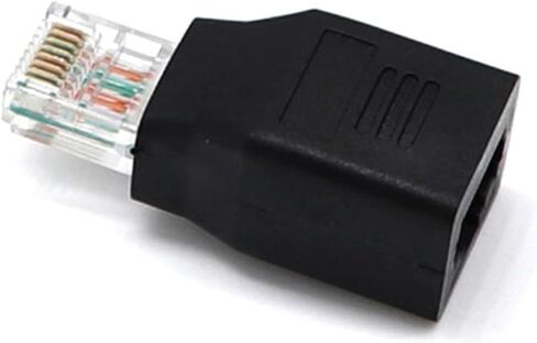 MAGICLULU Black Rj45 Male to Female Adapter PVC Connector for Network Cable in Kuwait